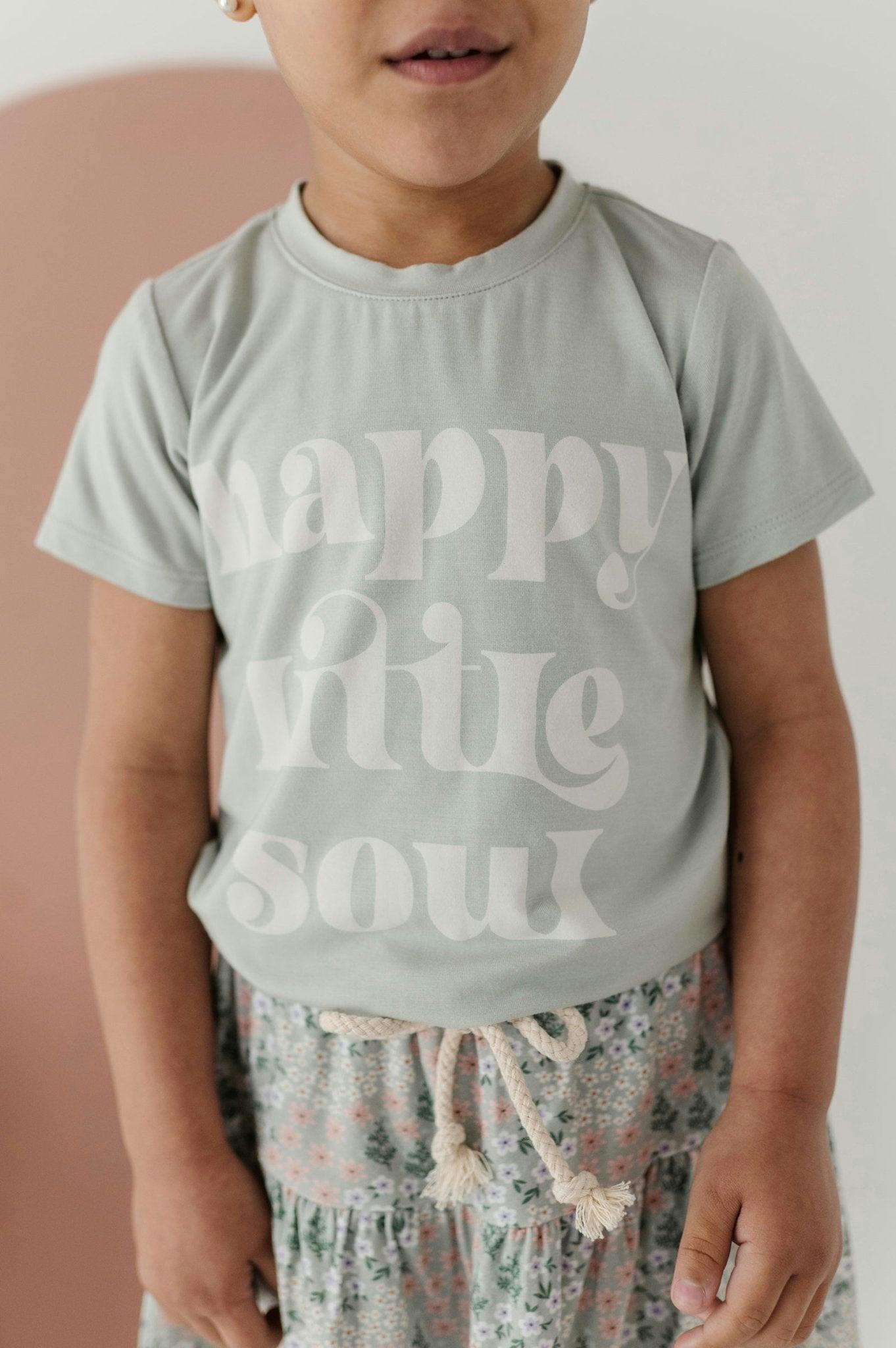 Girl's Short Sleeve Tee in Happy Little Soul