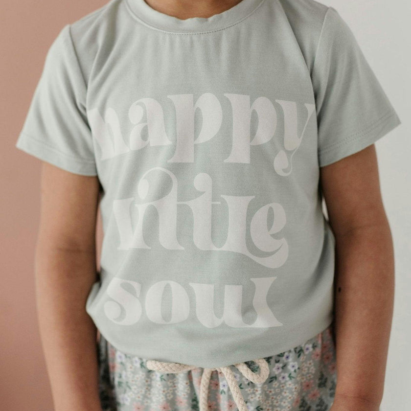 Girl's Short Sleeve Tee in Happy Little Soul