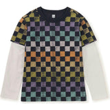 Printed Layered Sleeve Tee, Multi