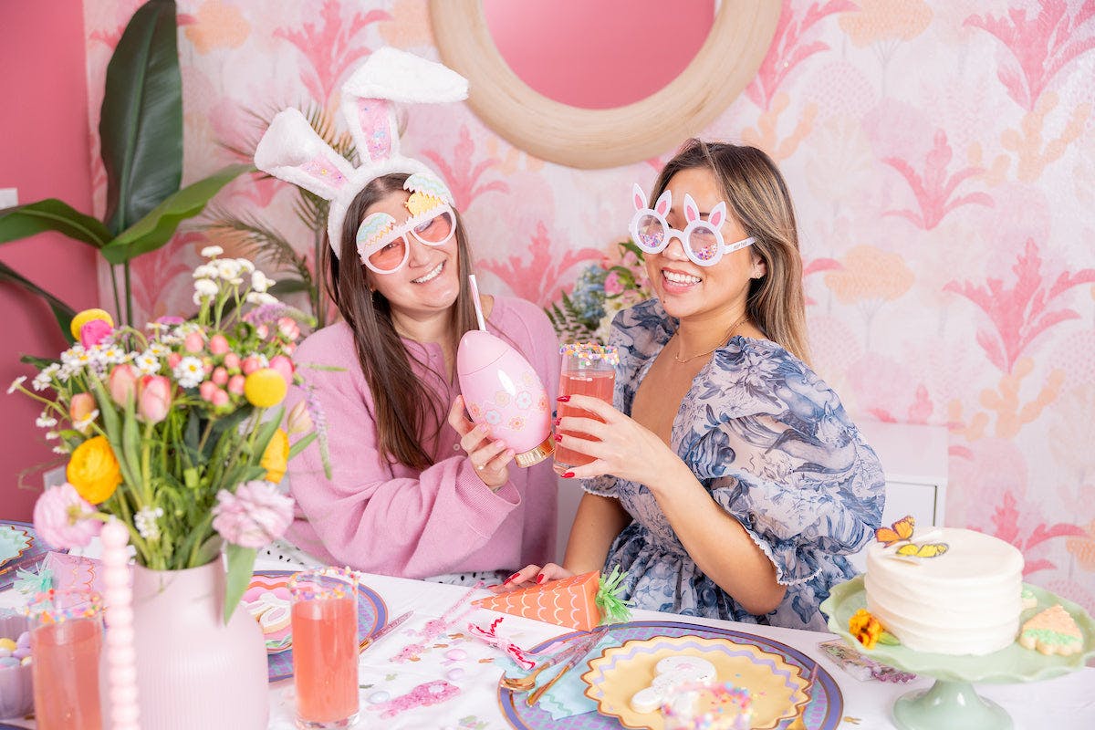 Packed Party Peek-a-Boo Chick Novelty Glasses - Pink Frames with Glitter Chick and Pastel Egg Details, Pink Lenses, and Peep This Gold Text, 5.9x3.5 Inch