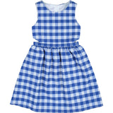 Plaid Seersucker Dress w/ Side Cut-Out