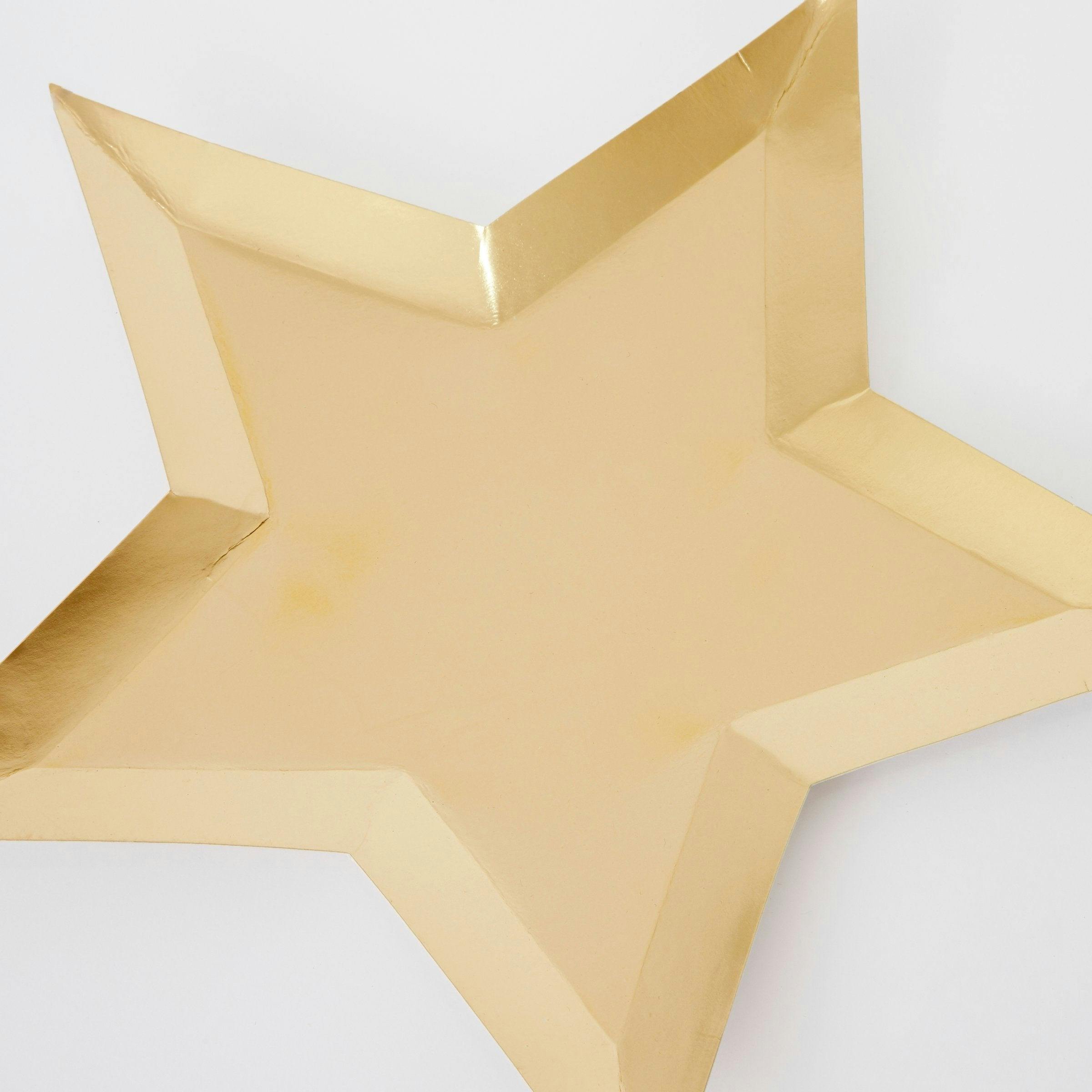 Gold Foil Star Plates