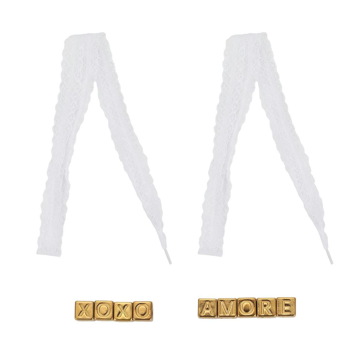 XOXO Shoe Lace & Charm Set