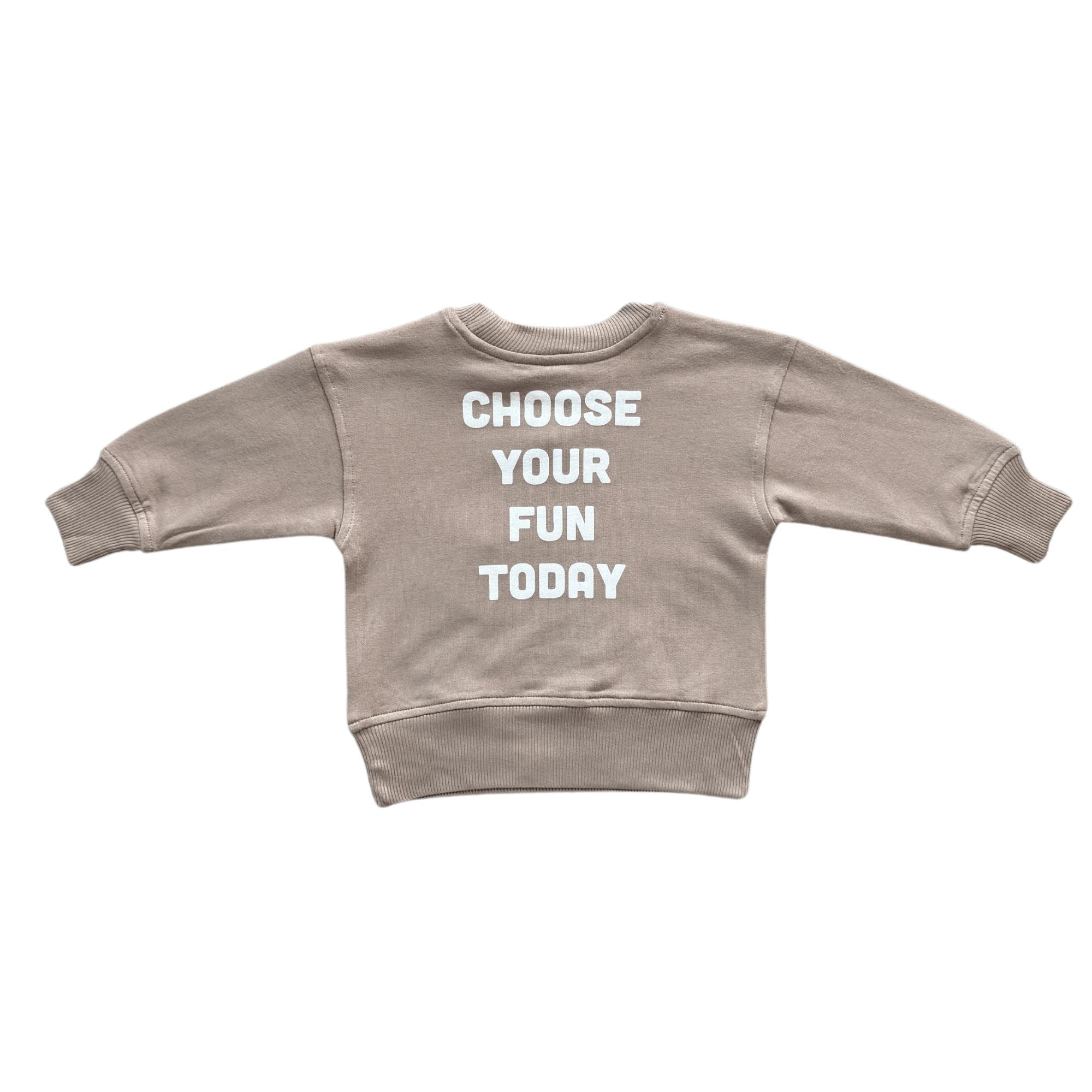 Boys Boxy Sweatshirt in Choose Your Fun Today