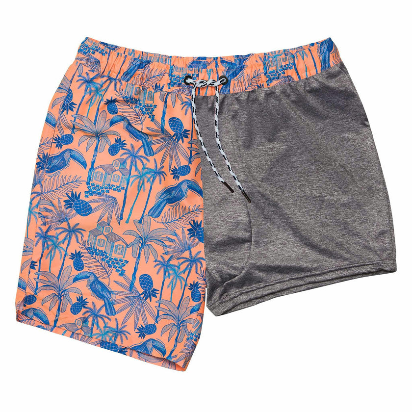 Men's Sustainable Comfort Lined Drawstring Swim Short