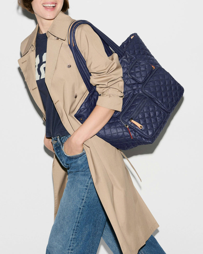 Navy Medium Metro Travel Tote