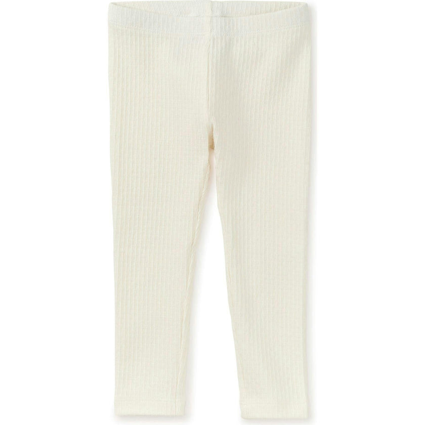 Pointelle Knit Stretch Leggings, White