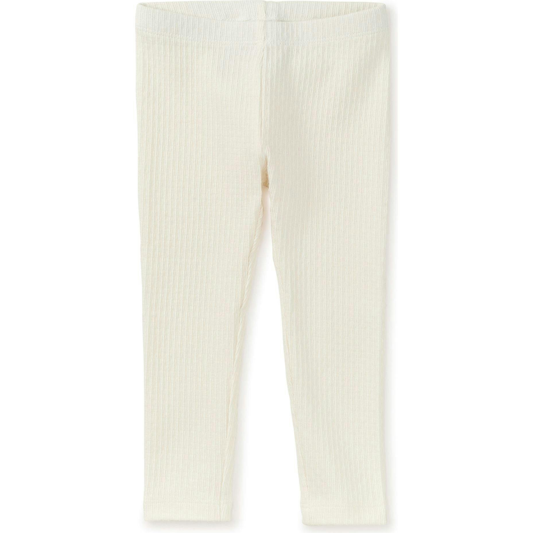 Pointelle Knit Stretch Leggings, White