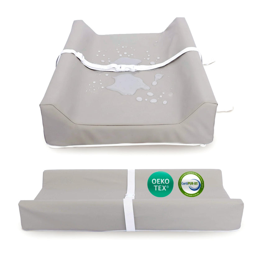 Waterproof Vegan Leather Contoured Baby Changing Pad