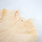 Pointelle Dotted Mesh Collar Two Piece Set