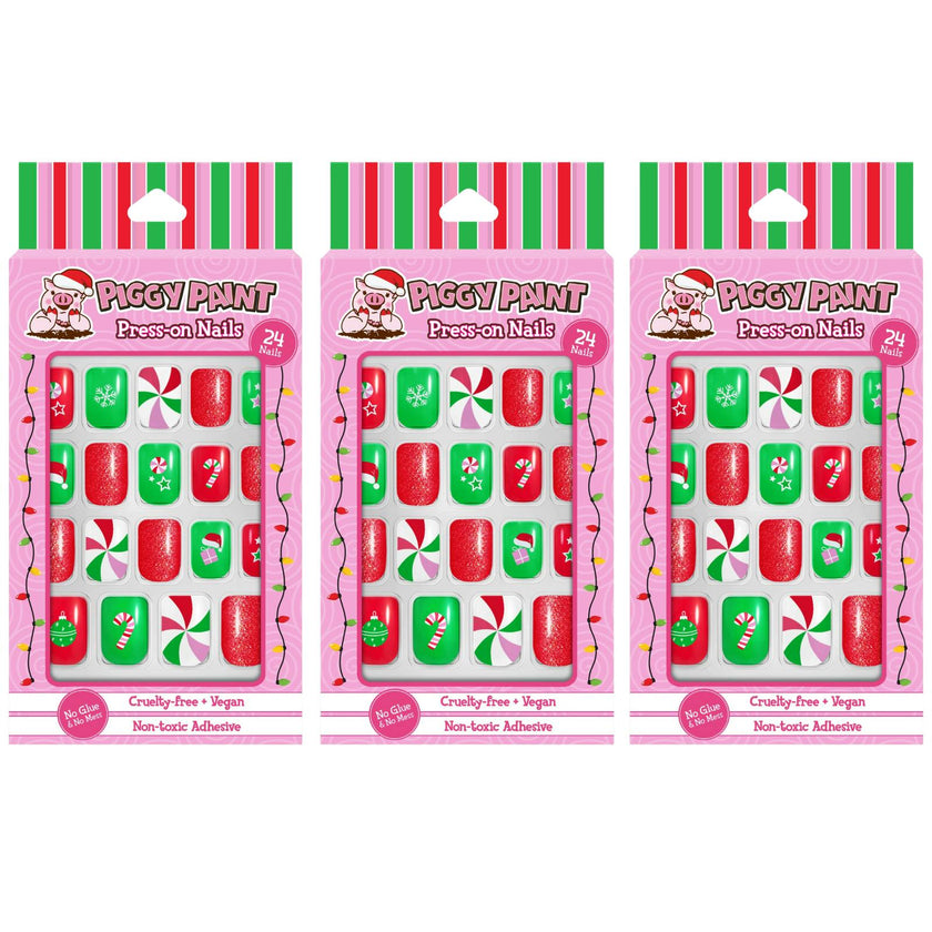 Piggy Paint Holiday Press-on Nails 3-pack