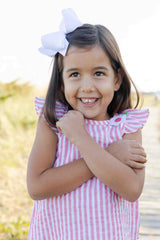 Stripe Gauze Top And Shorts