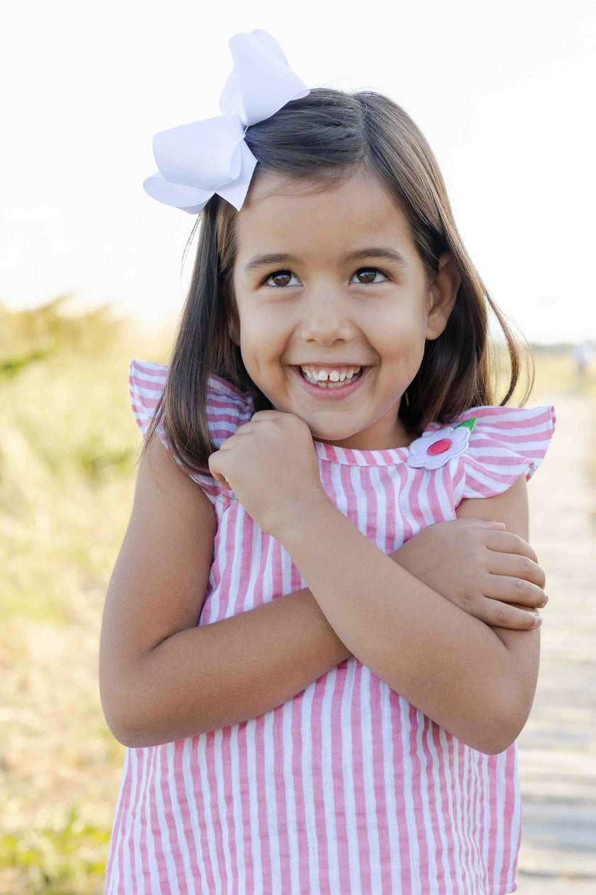 Stripe Gauze Top And Shorts