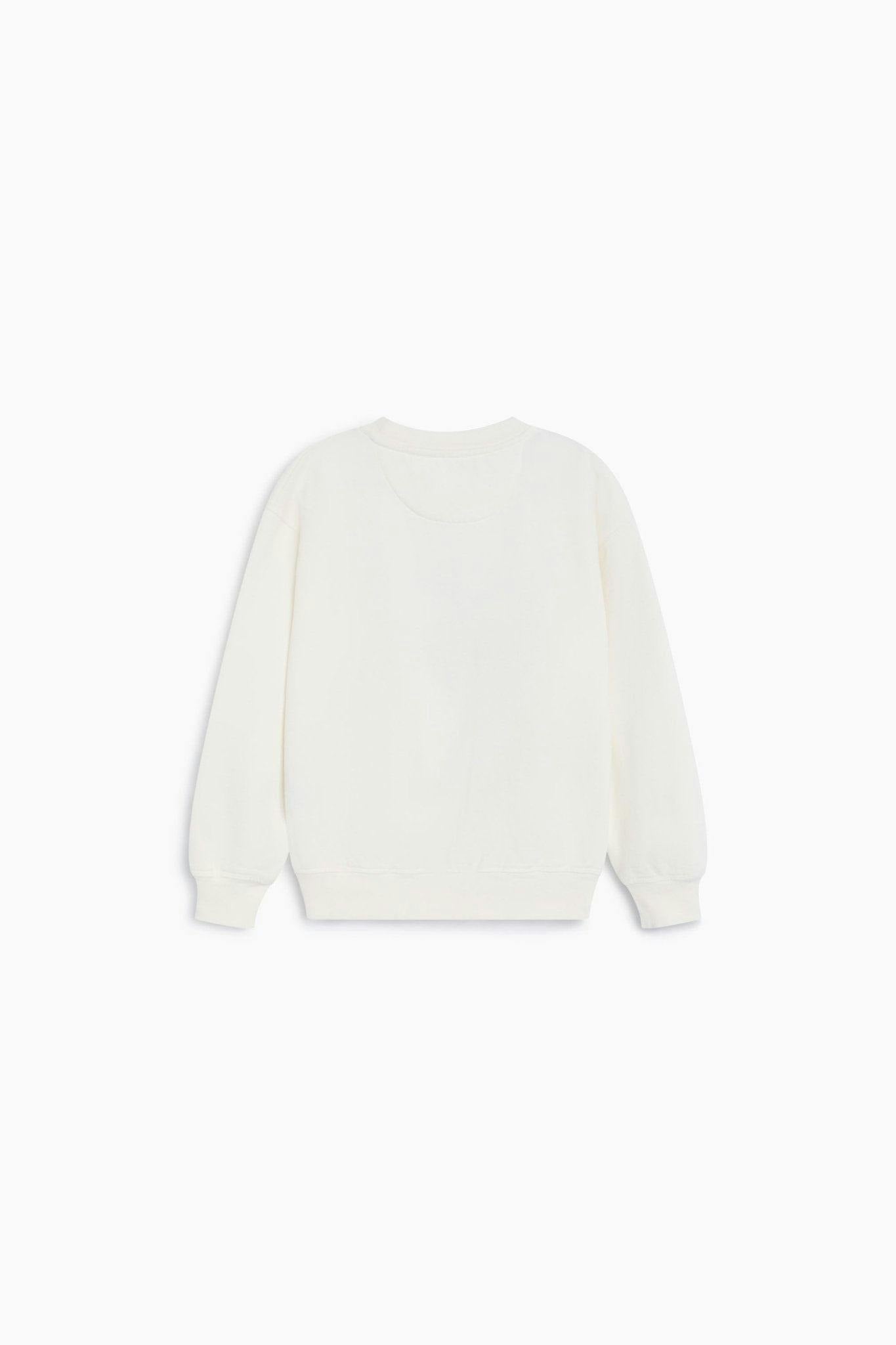 Smiley Sweatshirt Whisper White