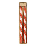 Red Stripe Twist Candles
