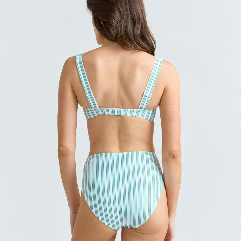 women's tamarin stripe high waist bikini bottom