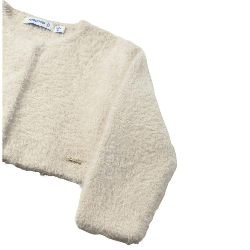 Baby Knit Cardigan with Faux Fur