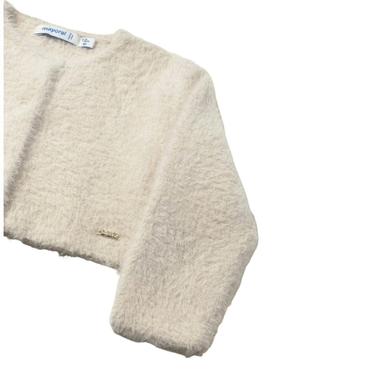 Baby Knit Cardigan with Faux Fur