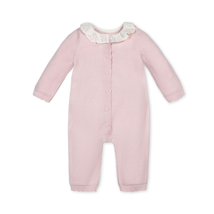 Organic Ruffle Collar Sweater Romper