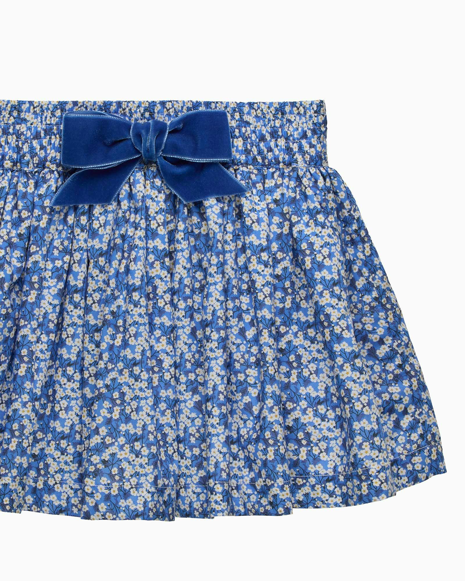 Bow Skirt in Blue Mitsi Valeria