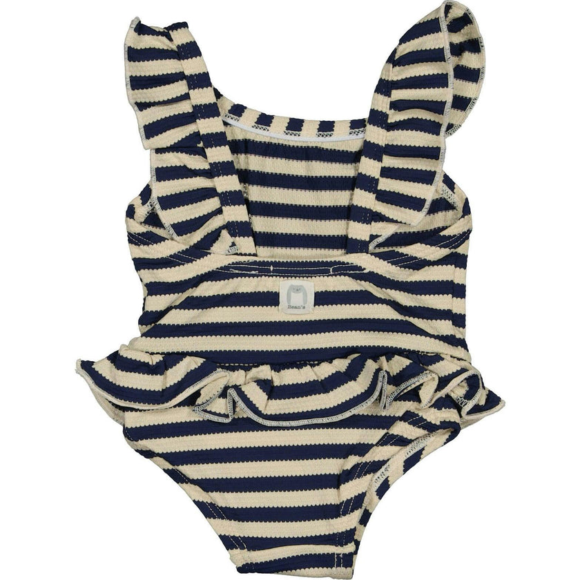 Striped Ruffled Waist Swimsuit