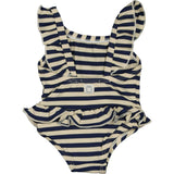 Striped Ruffled Waist Swimsuit