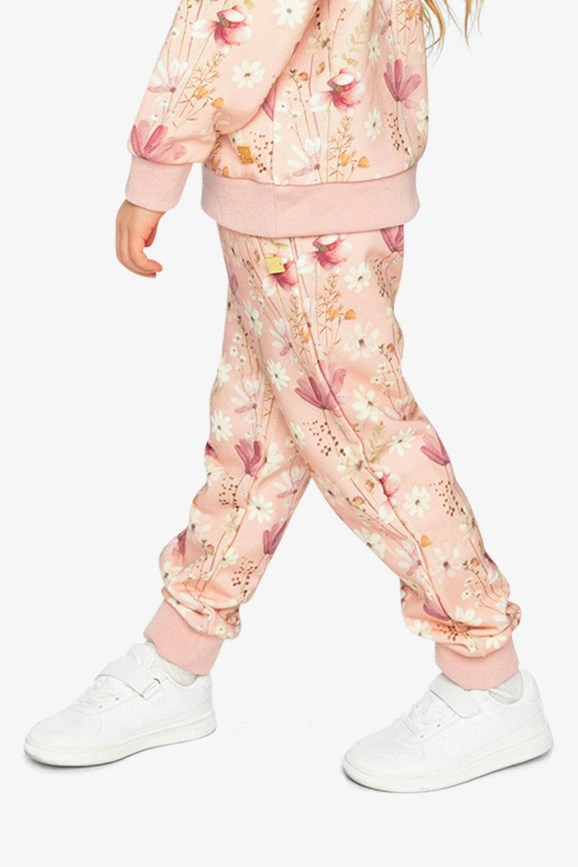Sweatpants Pink Printed Flowers