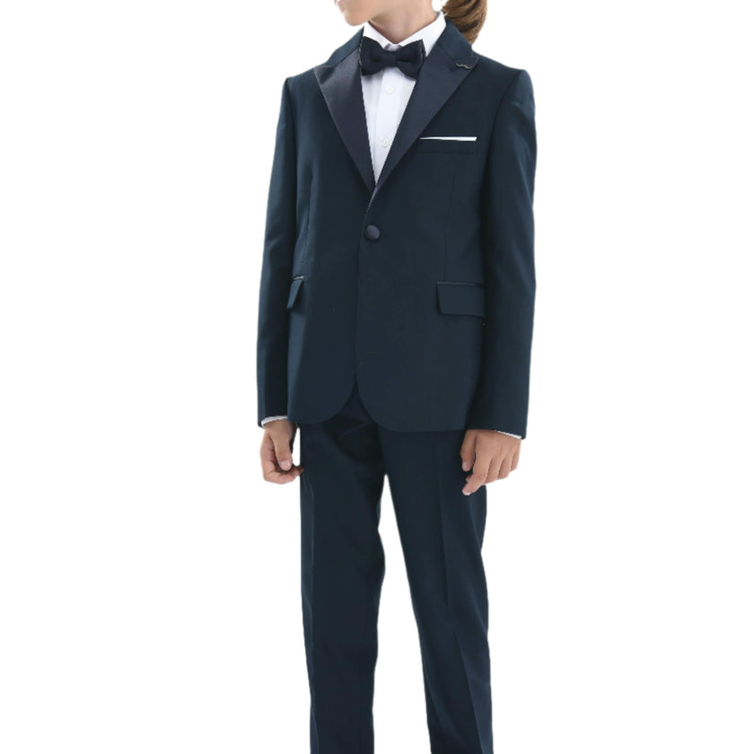 Navy Peak Lapel Suit