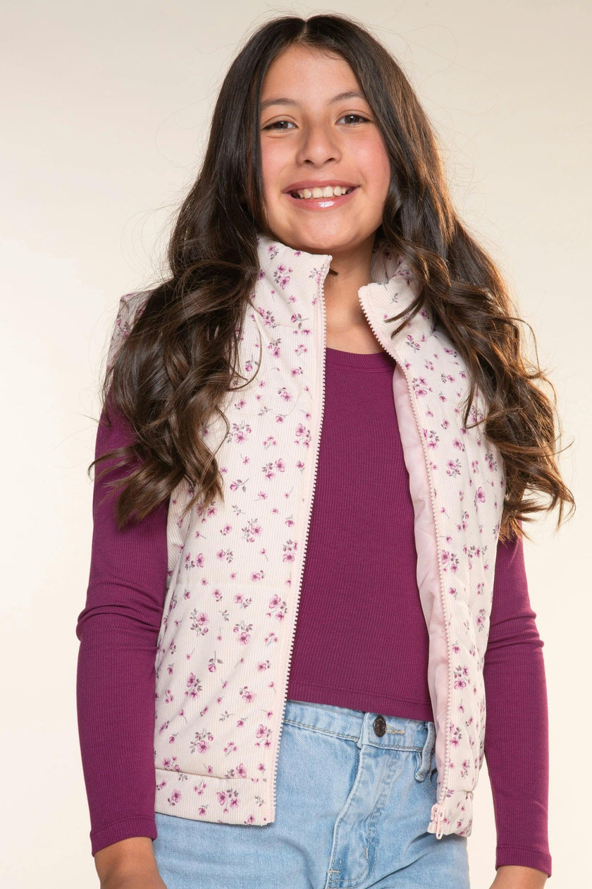 Relaxed Cuorduroy Puffer Vest