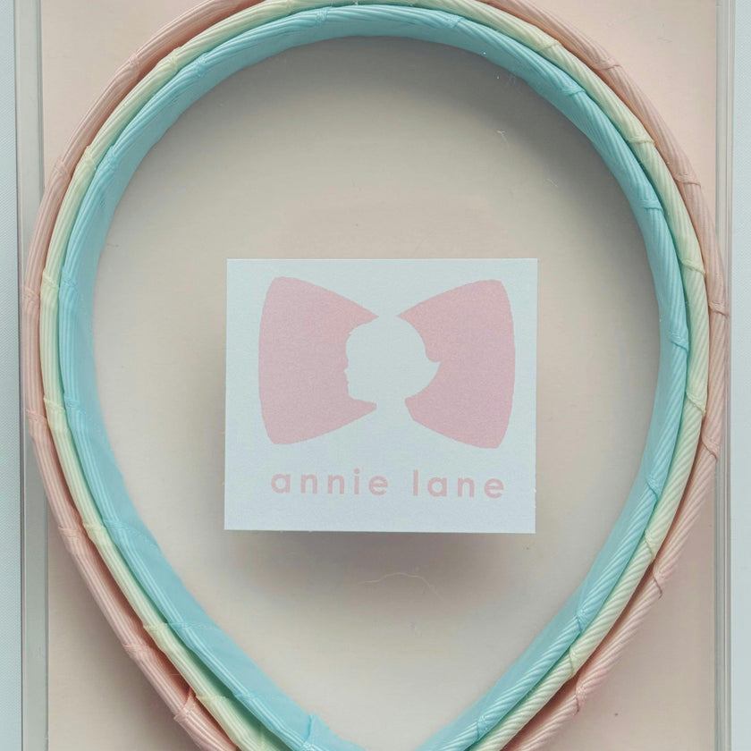 Set of three headbands - pink blush, antique white and light blue