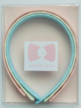 Set of three headbands - pink blush, antique white and light blue