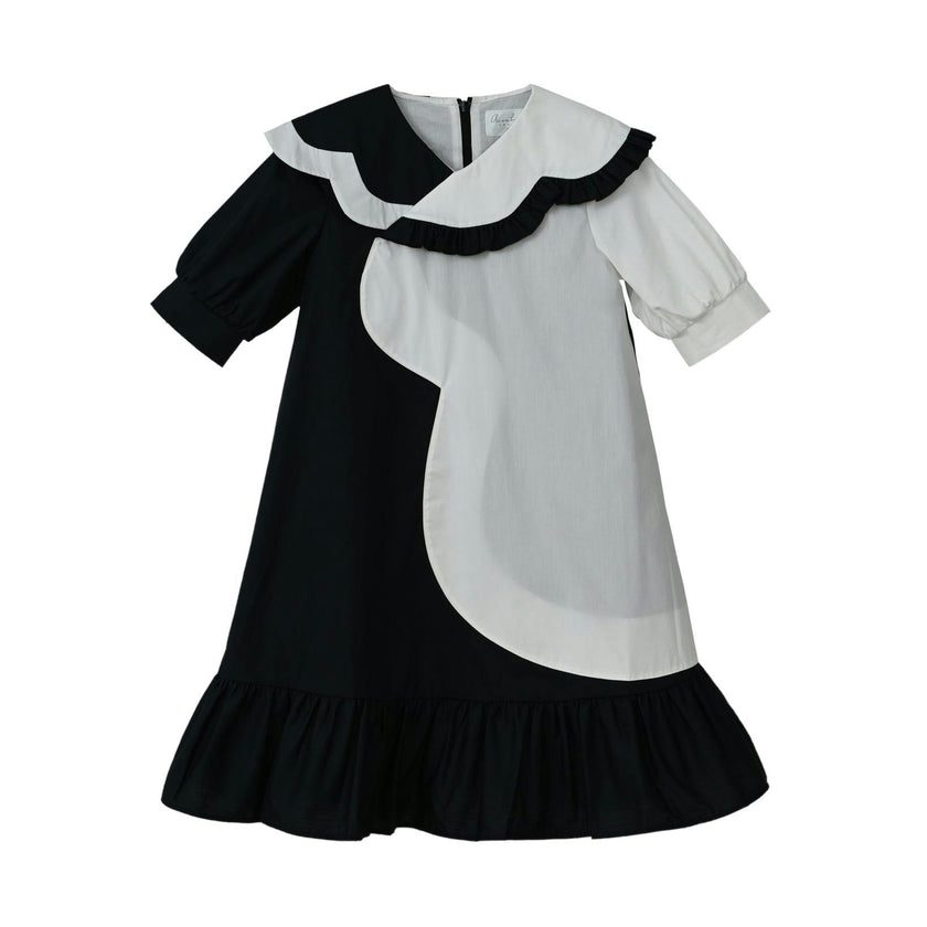 Lily dress (black/off-white)