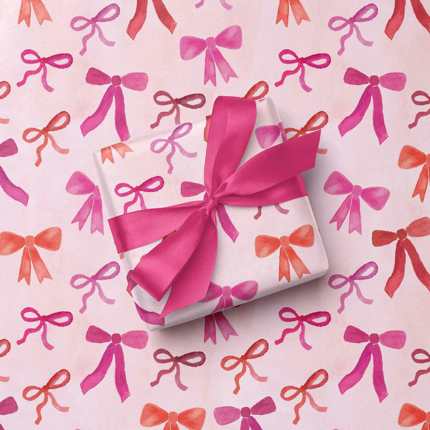 Pink Bows Gift Wrap