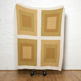 Cotton Sustainable Knit Geometric Throw Blanket - Bauhaus