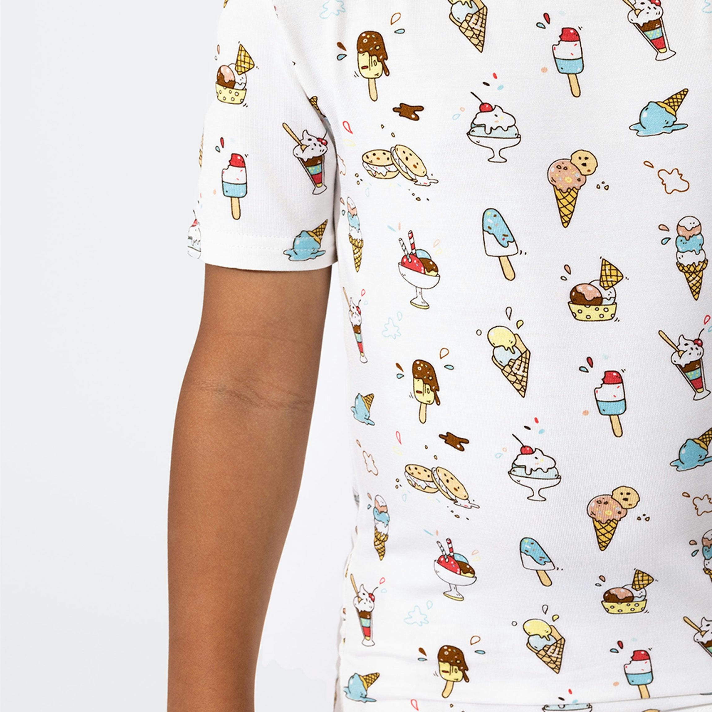 Ice Cream Bamboo Kids Pajama Short Set