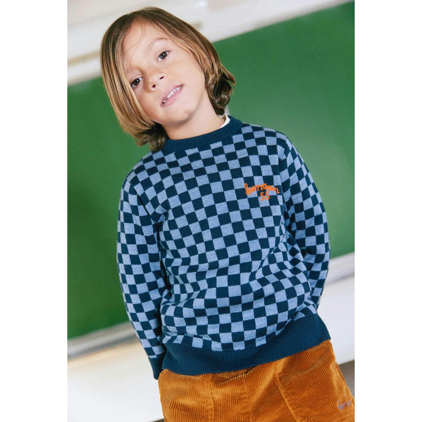 BONTON Checkerboard Paulo Sweater