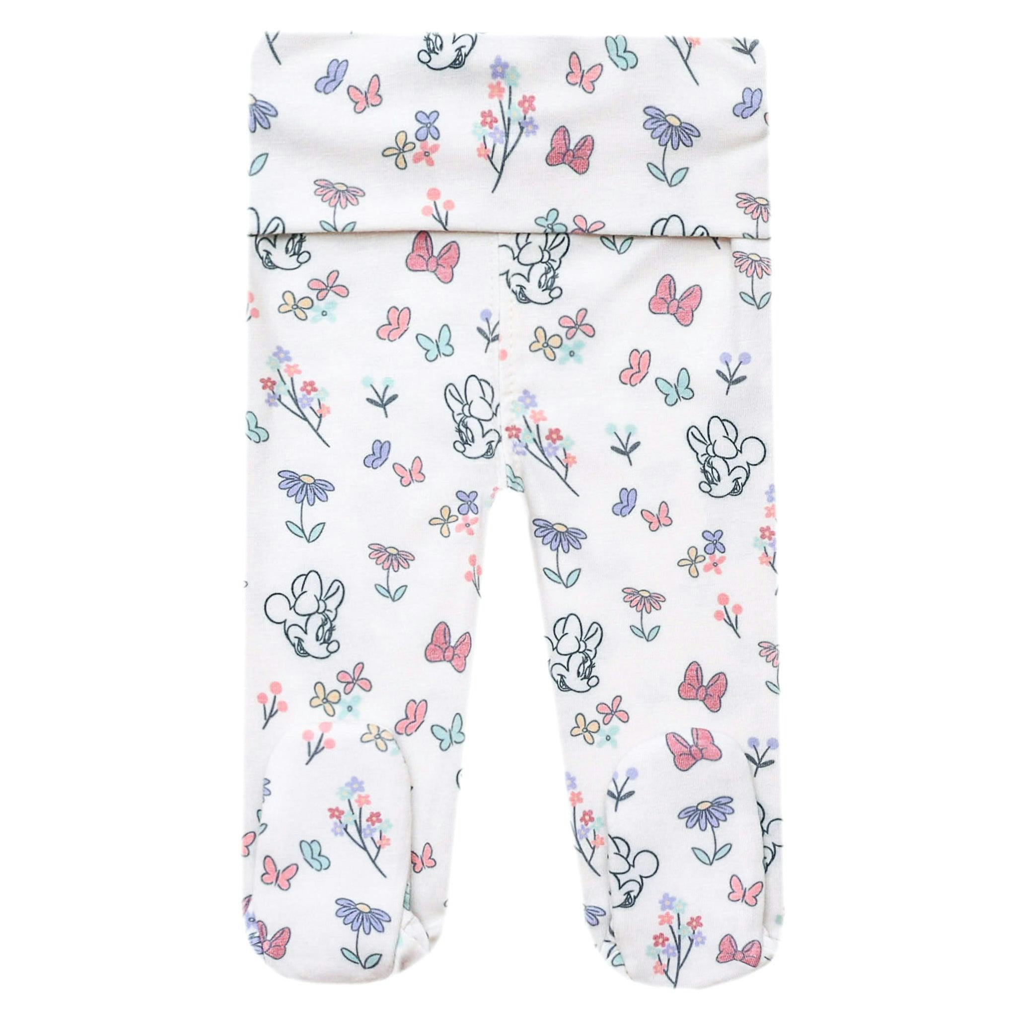 Footed Baby Pants - Minnie Mouse's Bowquet