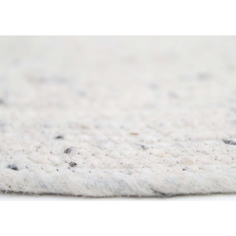 Neethu Hand-Crafted Felted Wool Round Rug, Natural