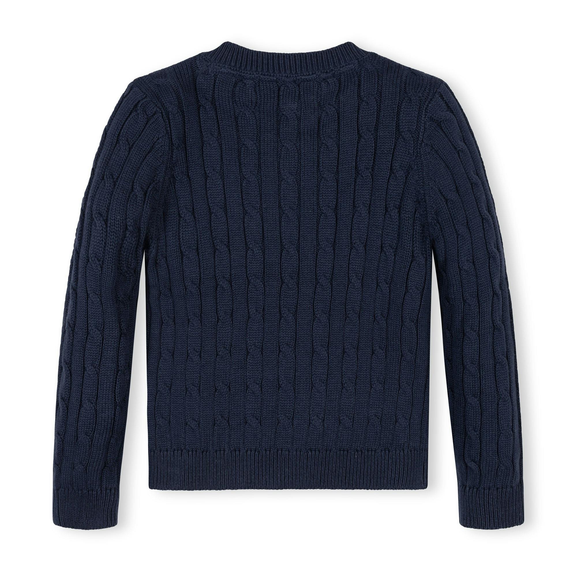 Organic Crew Neck Cable Sweater