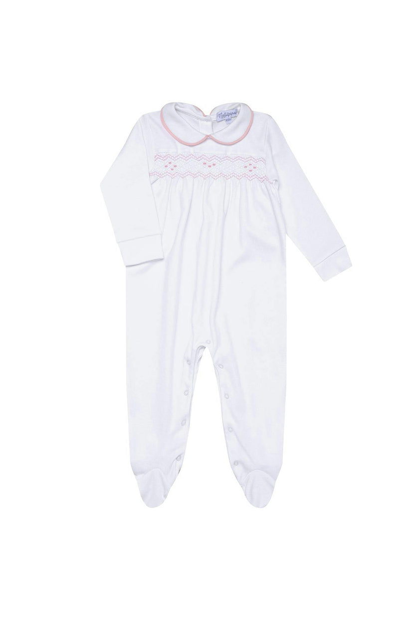 Nella Long Sleeve Smocked Footie
