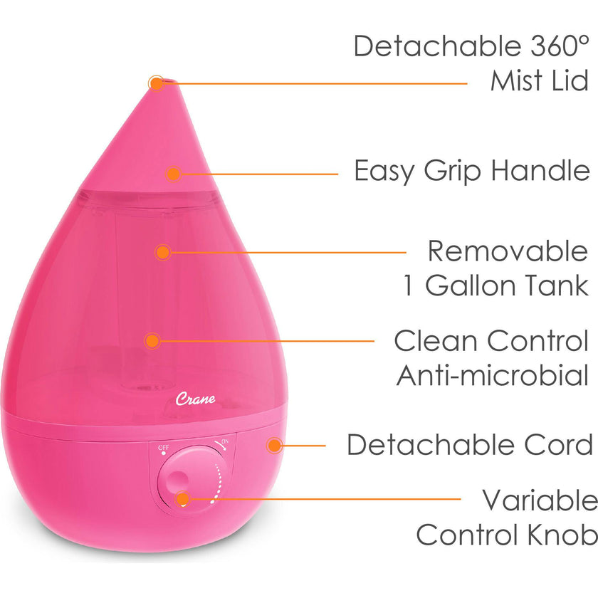 Ultrasonic Cool Mist Drop Shape Humidifier