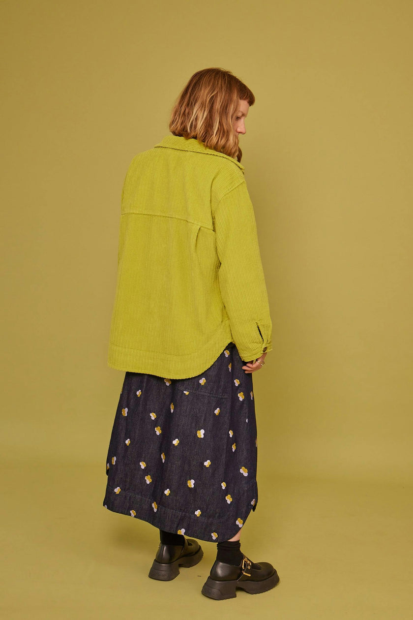 Adult Jagger Apple Green Cord Overshirt
