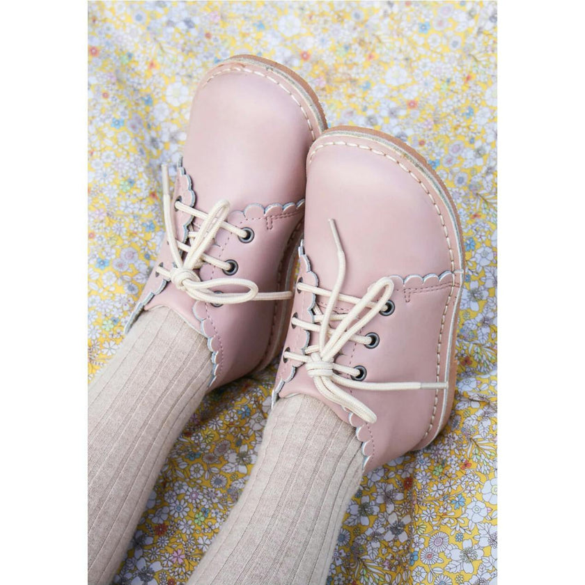 Georgie Scalloped Lace Up Boot