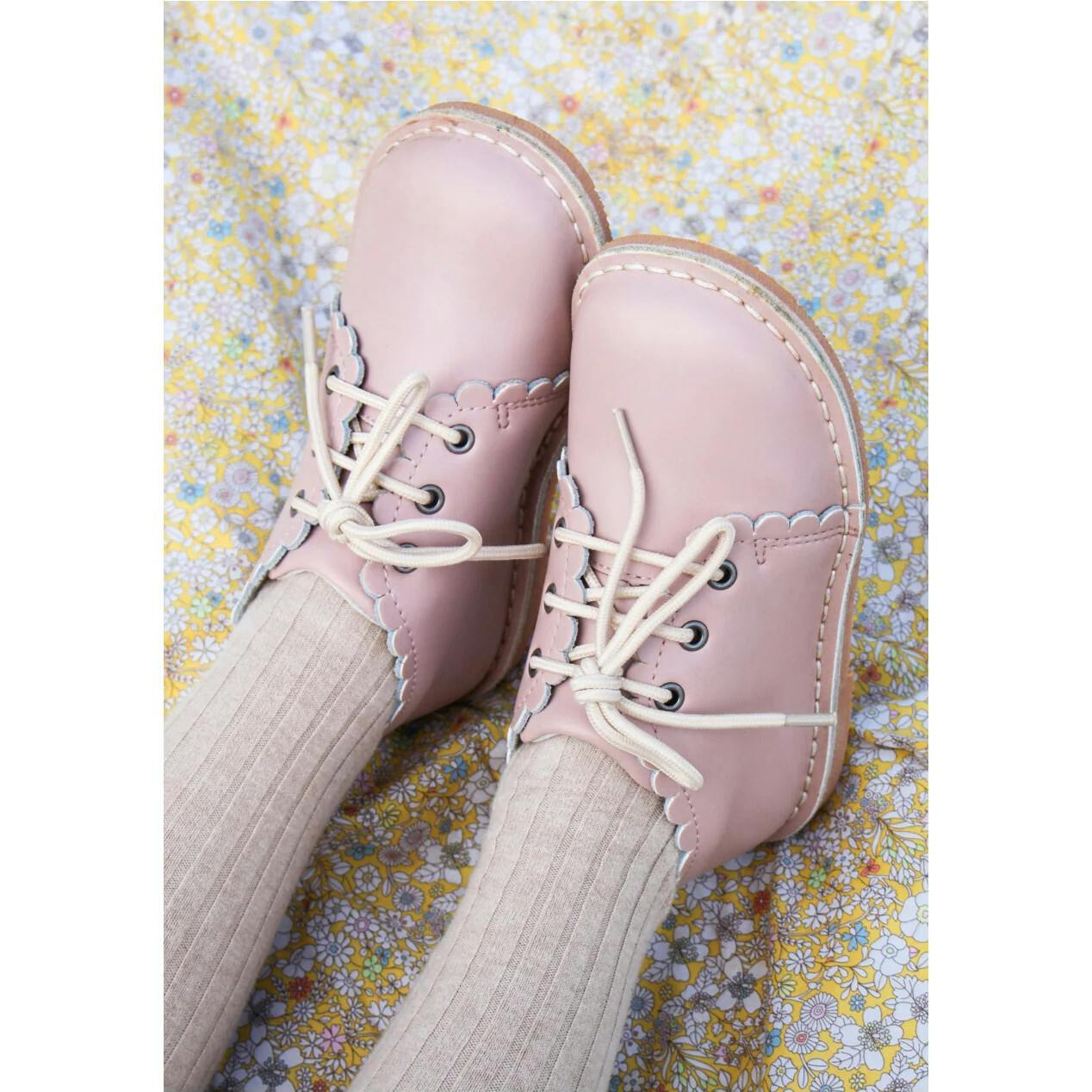 Georgie Scalloped Lace Up Boot