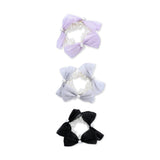 Pearl Bow Scrunchie Set