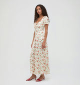 The Maxine Dress - Primrose Bouquet Ivory/Coral