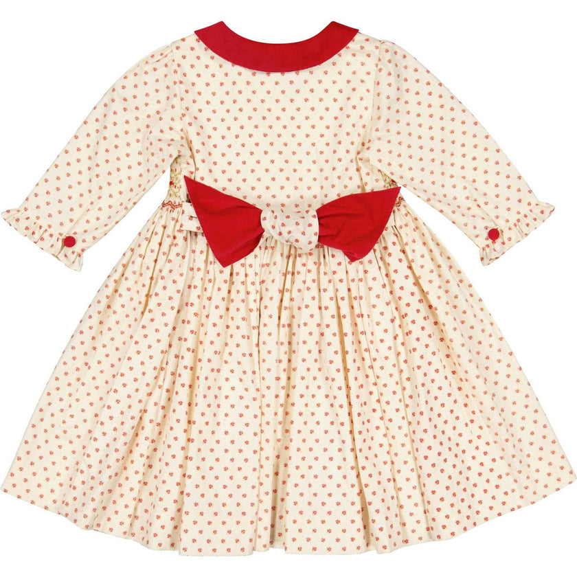 Olympe Green Long Sleeve Smocked Dress