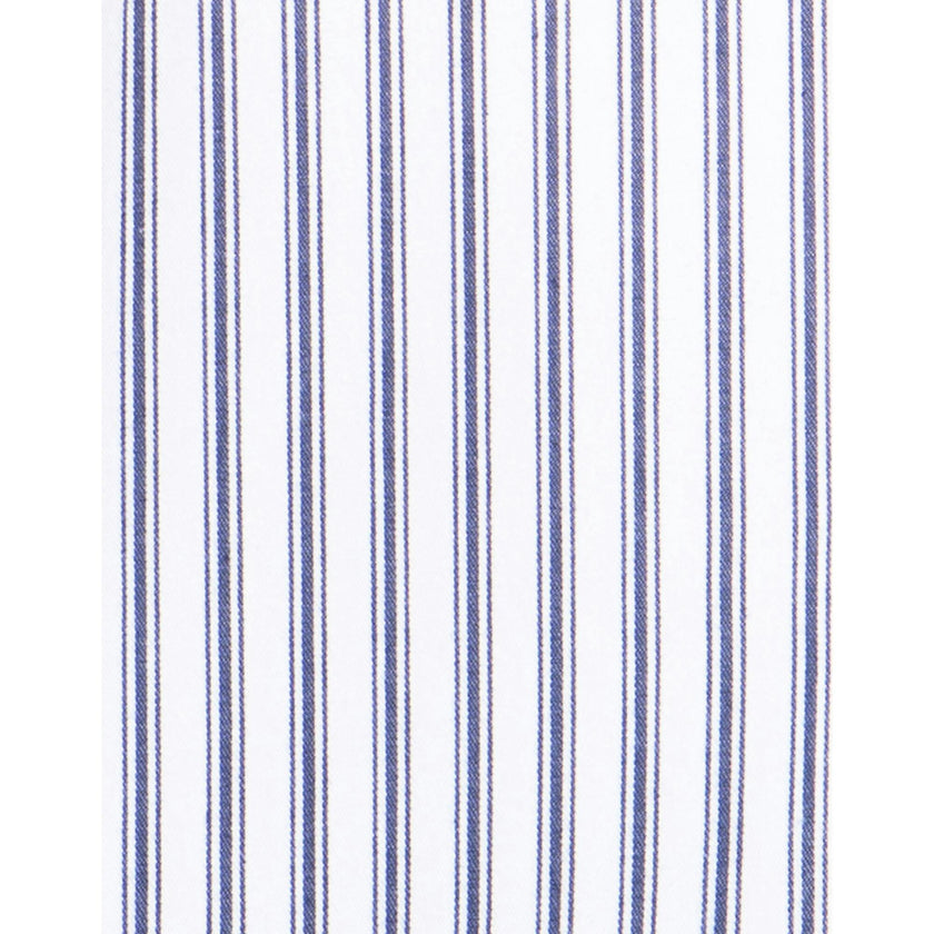 Women's Twill Pajama Set in Navy French Ticking