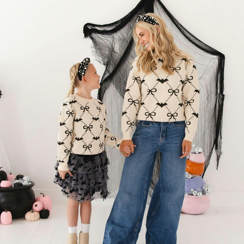 Bat Trellis Halloween Sweater