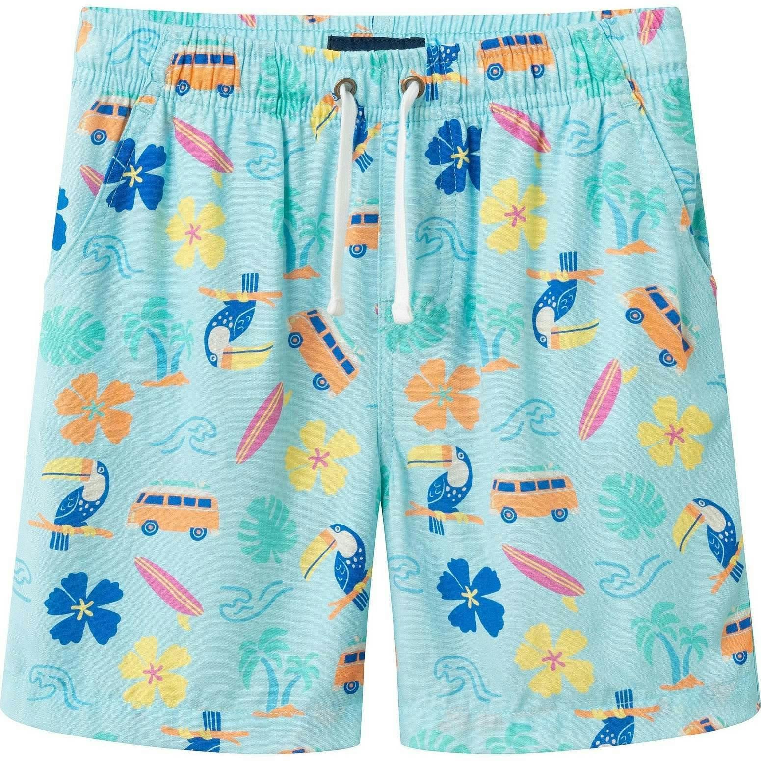 Boys Synthetic Viscose Matching Set | Aqua beach